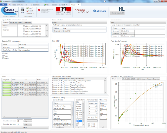 Screenshot of CRUEX++ interface